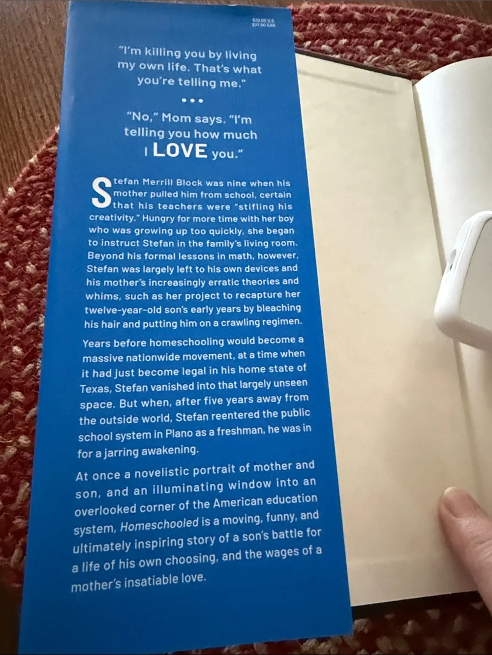 Home Schooled by Stefan Merrill Block - Blue Hardcover Memoir
